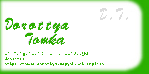 dorottya tomka business card